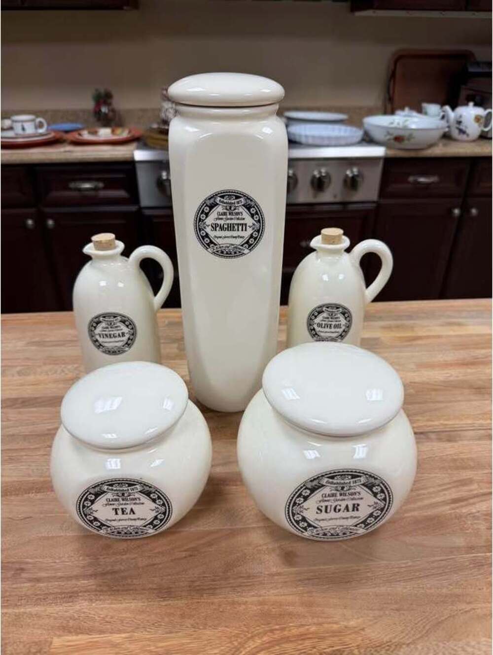 Claire Wilson's Flower Garden Collection Ceramic Kitchen Canister Set - Sugar, 2